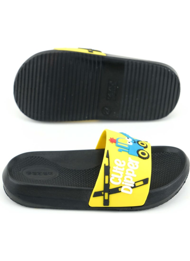 Gezer - Boy Summer Pu Home Bathroom Garden Beach Pool Daily Slippers - Image 1