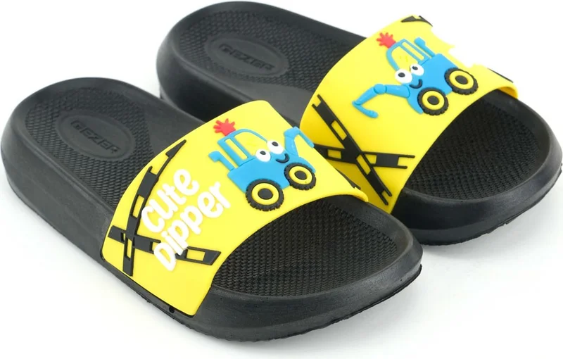 Gezer Boy Summer Pu Home Bathroom Garden Beach Pool Daily Slippers