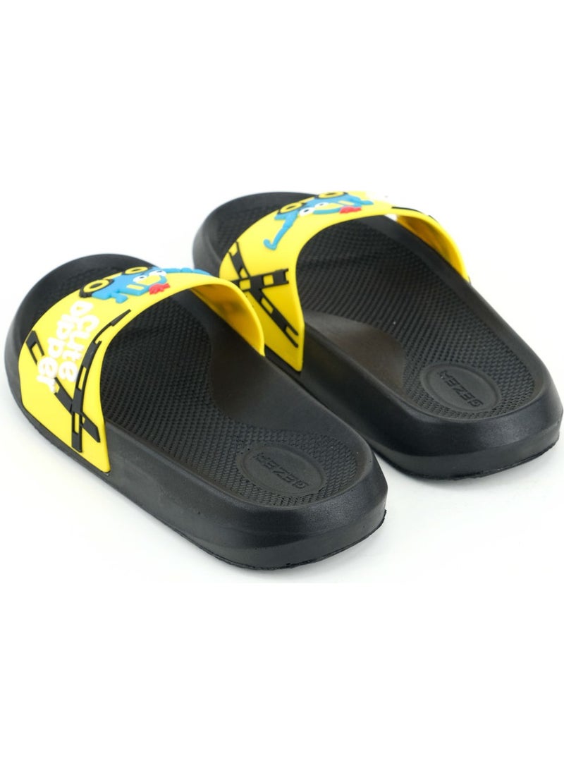 Gezer - Boy Summer Pu Home Bathroom Garden Beach Pool Daily Slippers - Image 1