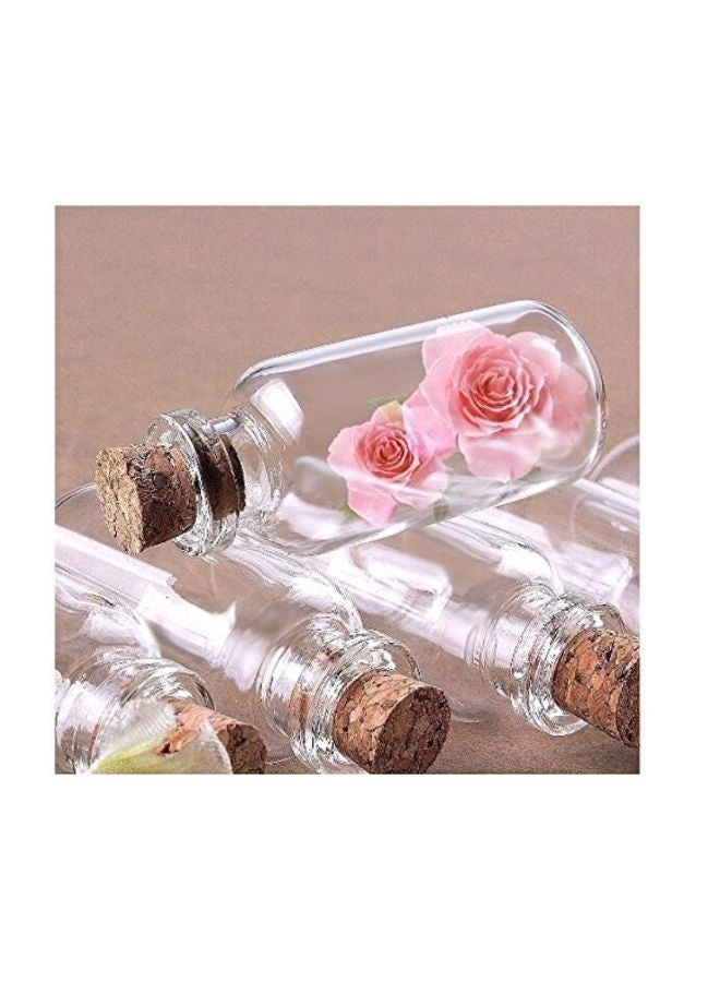 TOPWEL 24-Piece Glass Mini Bottle With Cork Top Clear/Brown 1.5x0.75inch - Image 5