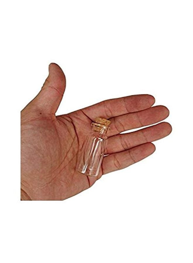TOPWEL 24-Piece Glass Mini Bottle With Cork Top Clear/Brown 1.5x0.75inch - Image 4