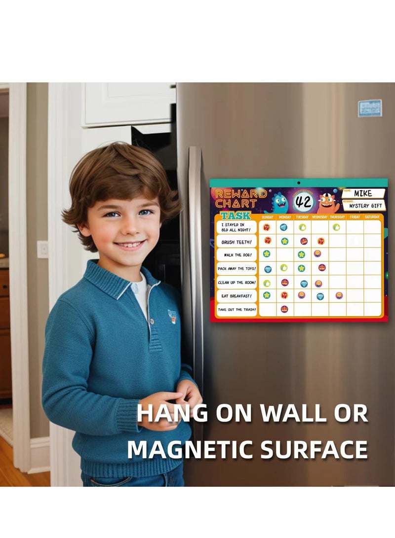 XICEN Kids Behavior Reward Chart, Magnetic Chore Chart for Kids, Includes 26 Chore Charts, 2280 Reward Stickers, 48 Incentive Stickers, Motivate Responsibility, Potty Training and Develop Good Habits - Image 5