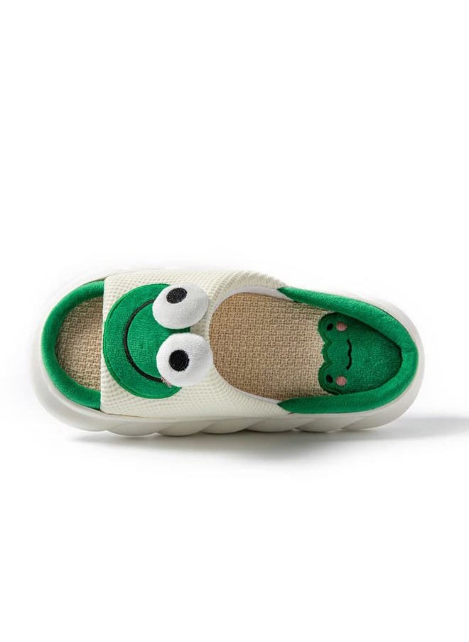 Yoroka - Cartoon slippers Cute Animal Shape Slippers,Thick Sole Soft Indoor Outdoor Slippers for Women Frog7 - Image 1