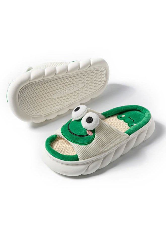 Yoroka - Cartoon slippers Cute Animal Shape Slippers,Thick Sole Soft Indoor Outdoor Slippers for Women Frog7 - Image 1