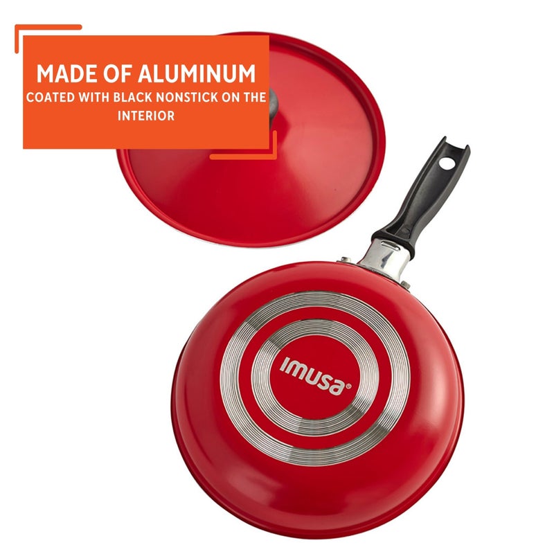 Imusa Casserole with Lid and Handle, STD, Black, Red or Blue (pack of 1) - Image 4