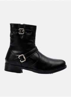 XO Style Leather Ankle Boot 1201 Black  - Image 2