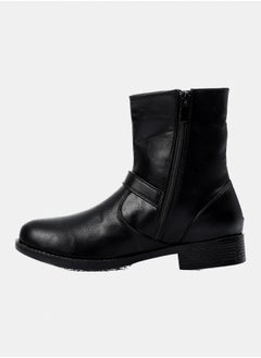 XO Style Leather Ankle Boot 1201 Black  - Image 4