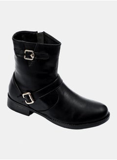 XO Style Leather Ankle Boot 1201 Black  - Image 1