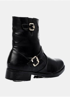XO Style Leather Ankle Boot 1201 Black  - Image 3