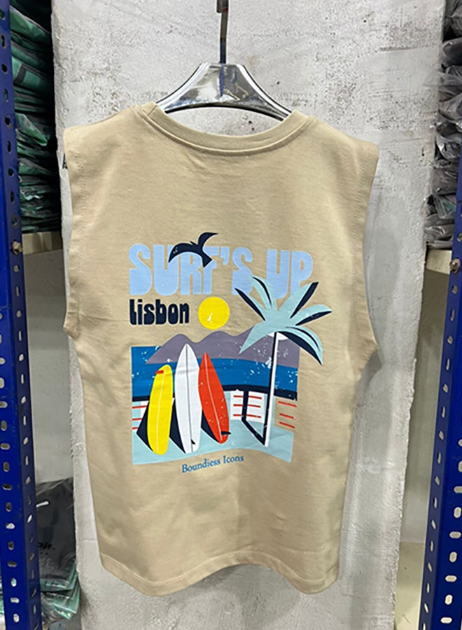 WHITE RABBIT Printed Cut T-Shirt Kids – Beige - Image 4