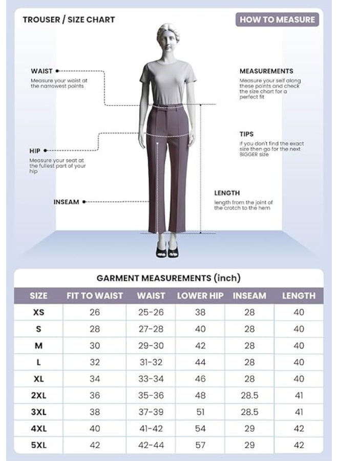 GRECIILOOKS Women High Rise High Waist Trousers Flared Korean Style Formal Pants| Elegant Workwear for Office, College & Events (Combo Pack of 2) - Image 4