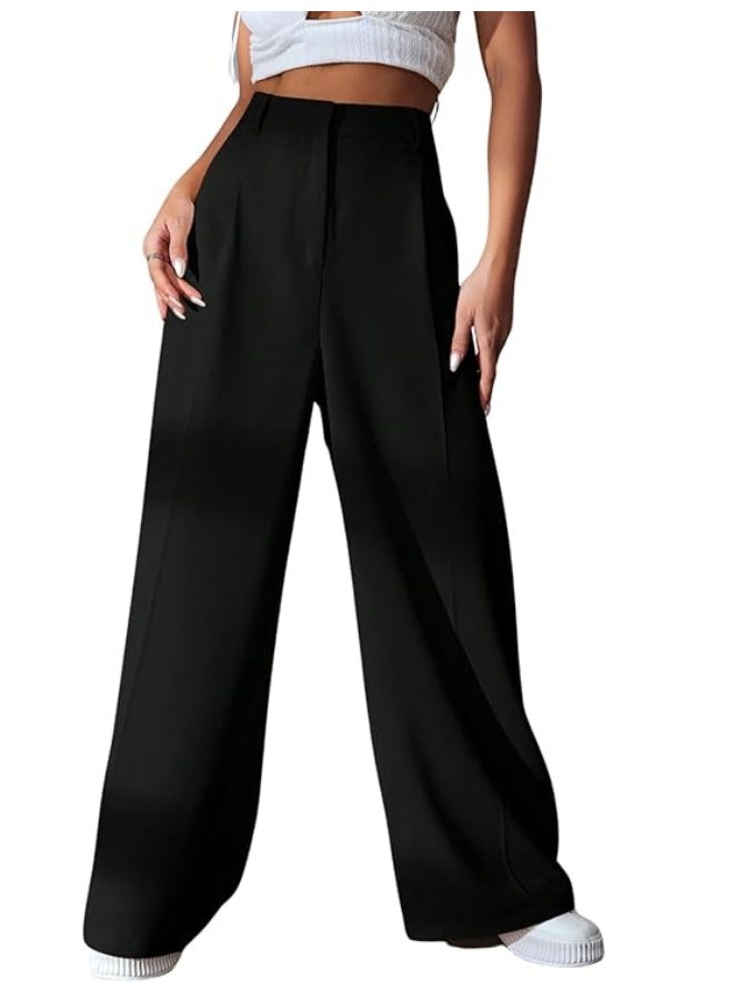 GRECIILOOKS Women High Rise High Waist Trousers Flared Korean Style Formal Pants| Elegant Workwear for Office, College & Events (Combo Pack of 2) - Image 1