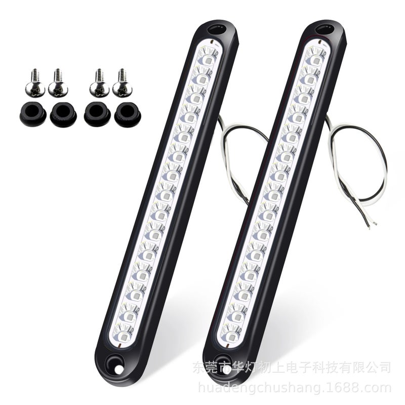 Generic 15 LED Trailer Tail Light Bar 12V 24V High-Mount Brake Waterproof White light single price