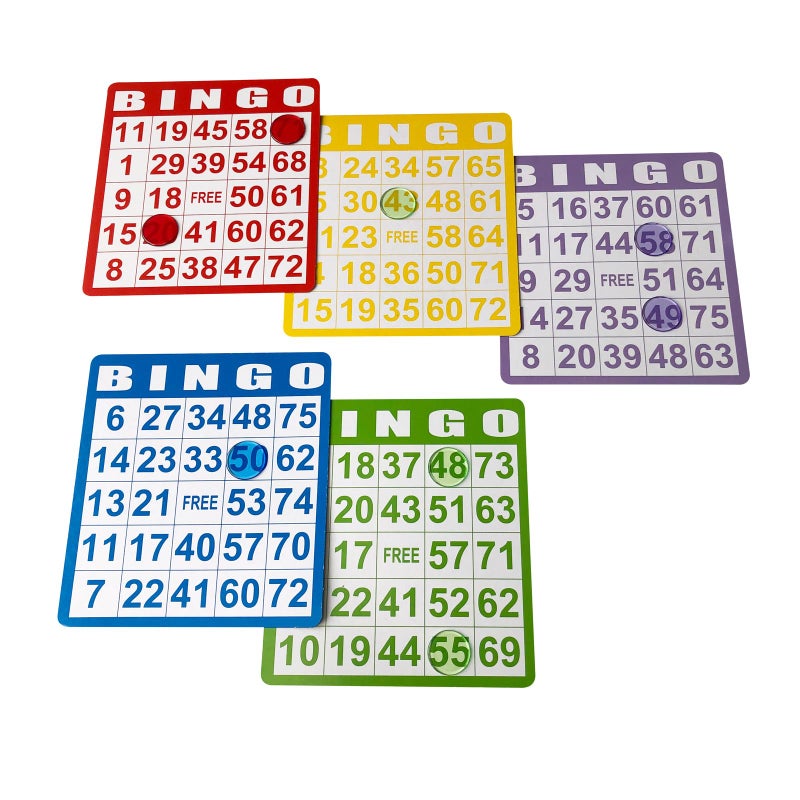 Yuanhe 50 Bingo Game Cards - Bingo Set Kids Party Paper Card Games School Classroom Family Gathering Activity Casino Trip - Image 3