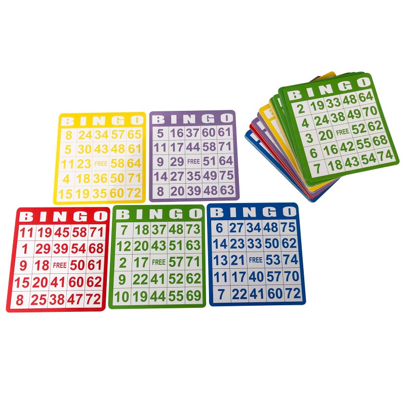 Yuanhe 50 Bingo Game Cards - Bingo Set Kids Party Paper Card Games School Classroom Family Gathering Activity Casino Trip - Image 2