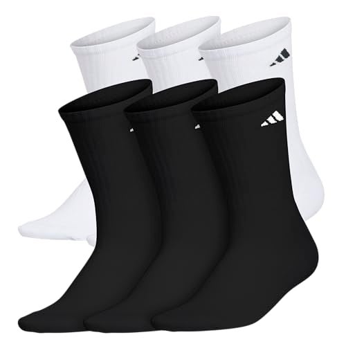 adidas Women's Athletic Cushioned Crew Socks with Arch Support, 6-Pack, Durable, Moisture-Wicking - Image 1