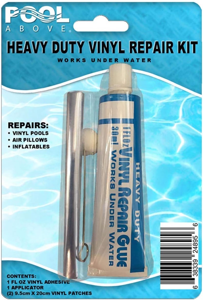 Pool Above Heavy Duty Vinyl Repair Patch Kit for Above-Ground Pool Liner Repair; Glue and Patch Inflatables; Boat; Raft; Kayak; Air Beds; Inflatable Mattress Repair - Image 4