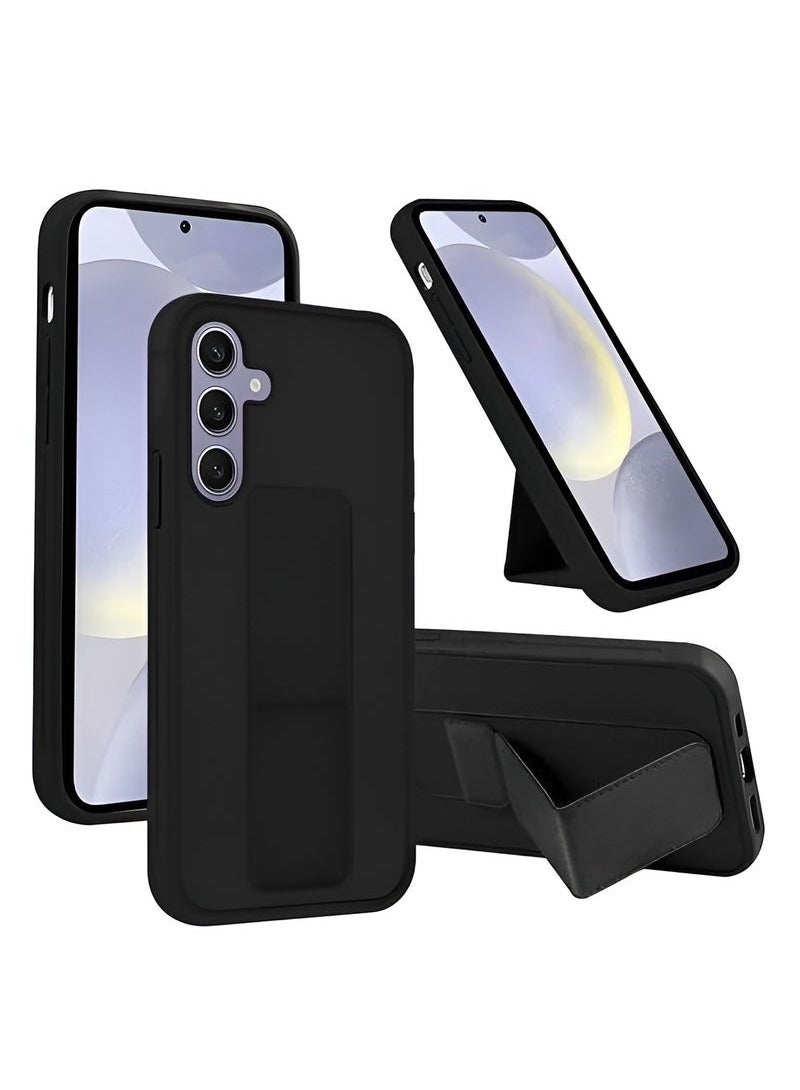 JAJEEK Samsung Galaxy S24 Case Cover – Magnetic Car Mount, Kickstand Holder, Vertical & Horizontal Hand Strap Hand Grip Case for Samsung Galaxy S24 6.2-inch – Shockproof, Durable, Multi-Function Protection - Image 1