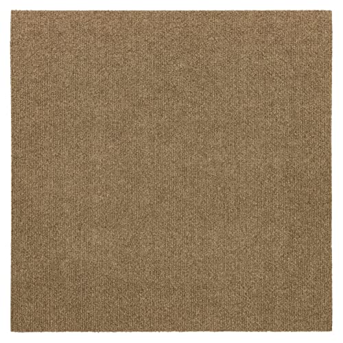 Mohawk Home 24“ x 24” Indoor/Outdoor 0.25" Pile Height, Peel and Stick Carpet Tile, Tan Beige Polyester, (15 Tiles), (60 sqft/Box) - Image 3