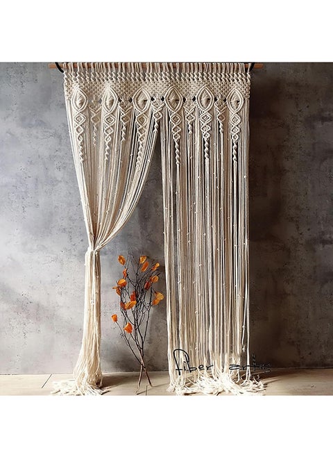 Macrame Curtains Boho Curtains for Bedroom Window Wall Hanging 200*100 Cm