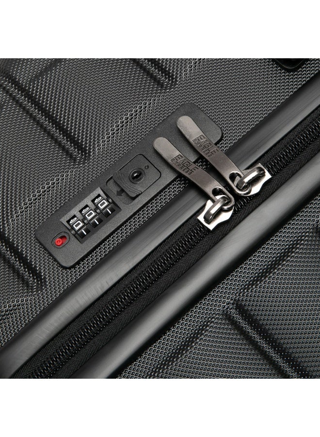 ايجل اكسبريس إيجل إكسبريس وود حقيبة سفر كبيرة 28 بوصة - فضي - صلبة ضد الخدش بـ 4 عجلات - غطاء حماية مجاني - ضمان لمدة عام - Image 4