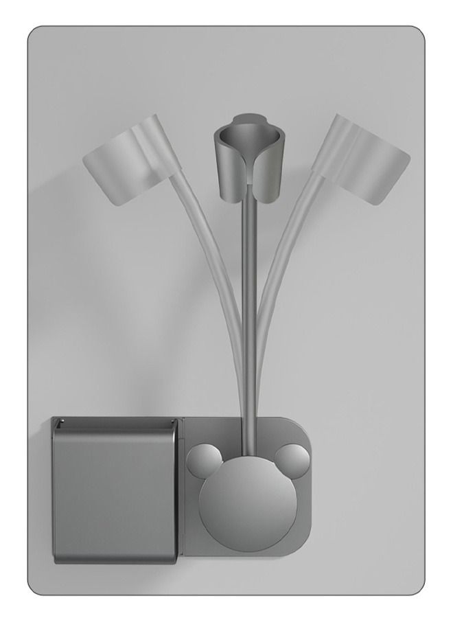 DUNISO Hair Dryer Holder Wall Mounted Upgraded Hands-Free Blow Dryer Holder Wall Mount Bathroom Multifunctional Hot Tool Storage Organizer for Hair Drver Curling Wand Straightener - Image 5