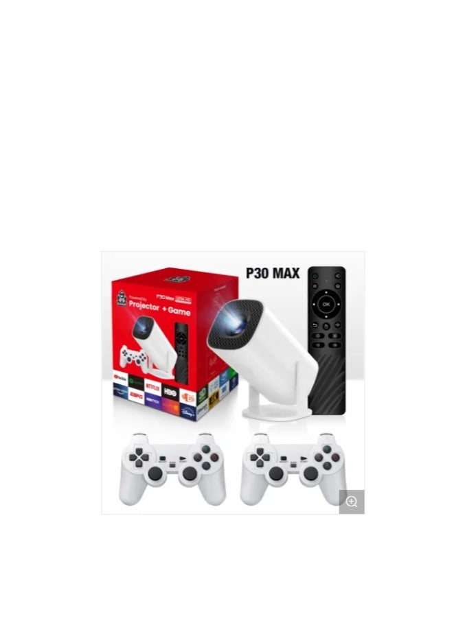 DBLEW P30 MAX Retro video game consoles Android11 system mini Portable Intelligent Projector 720p H713 Lcd Home Projector game box - Image 1