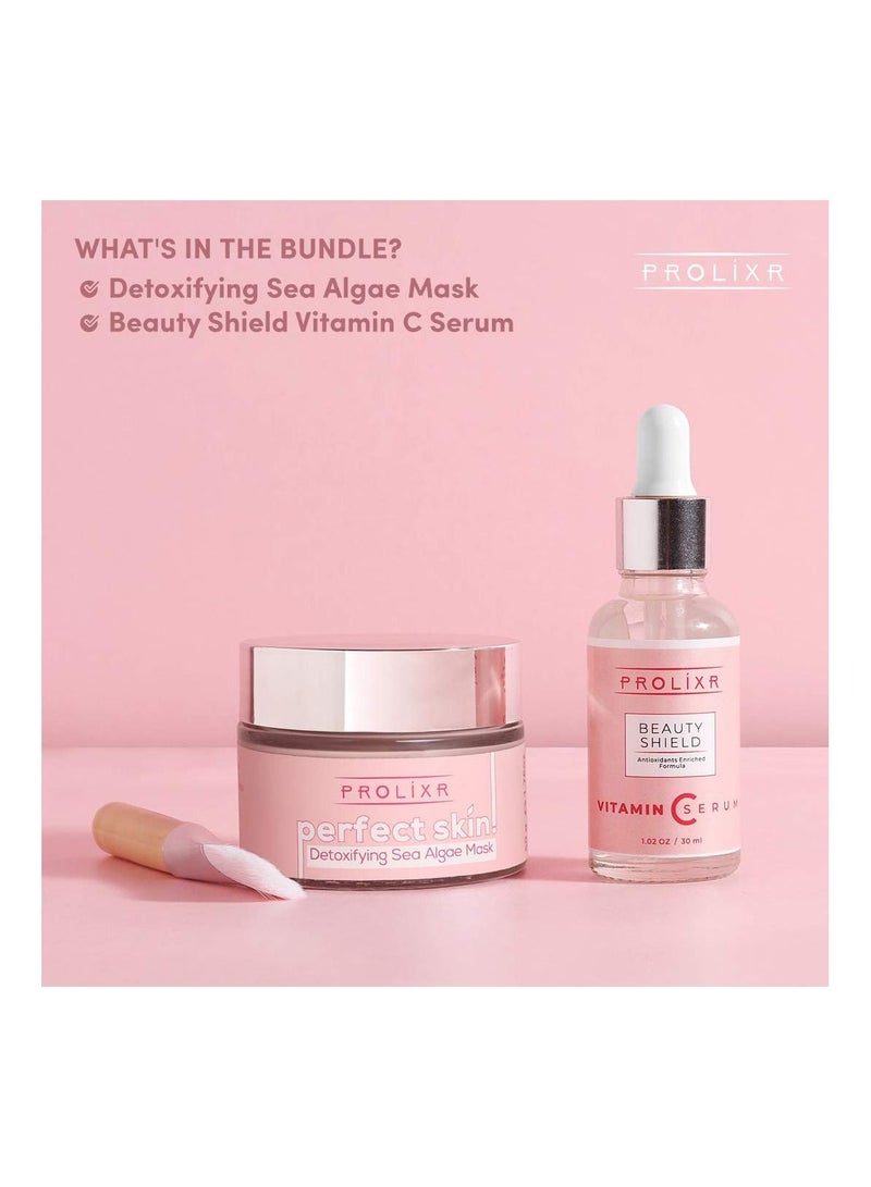 PROLIXR Pore Refining Bundle With Detoxifying Sea Algae Mask Vitamin C Serum - Image 4