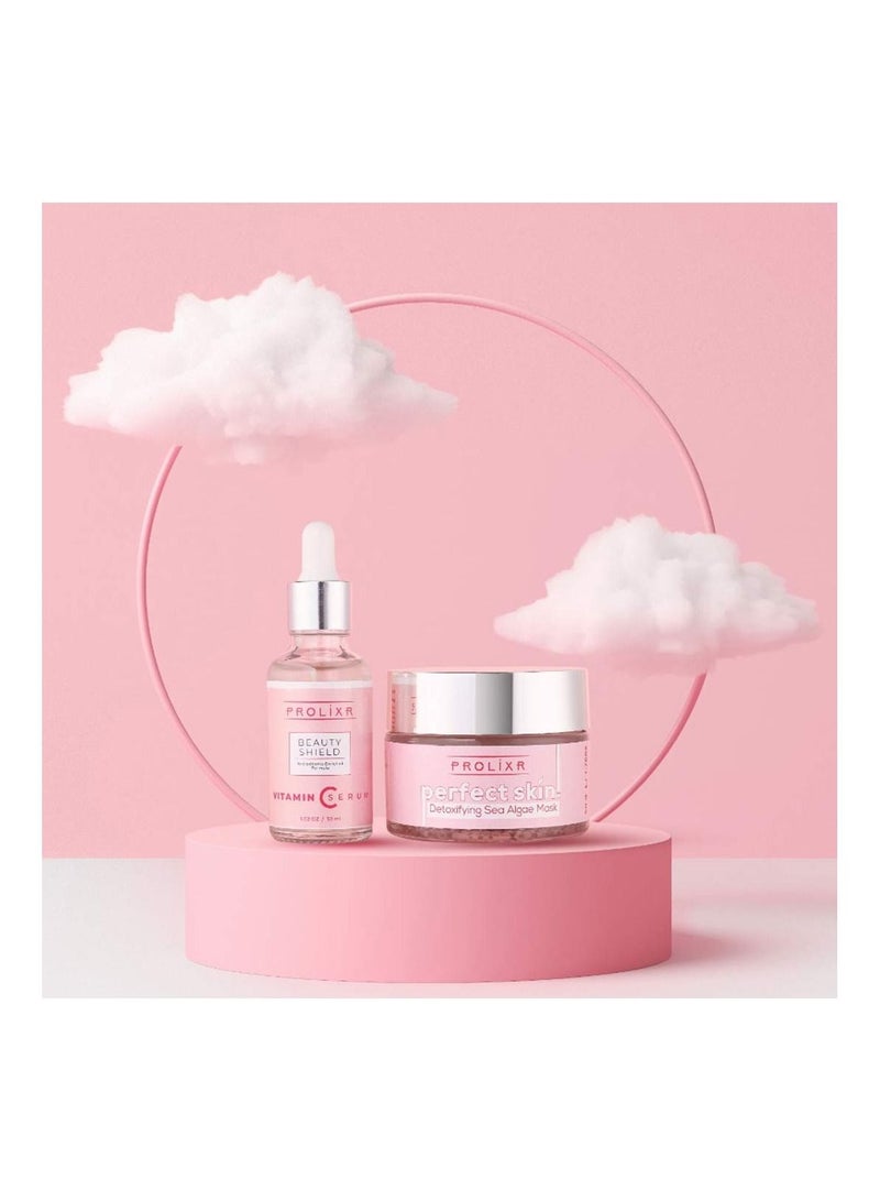 PROLIXR Pore Refining Bundle With Detoxifying Sea Algae Mask Vitamin C Serum - Image 2