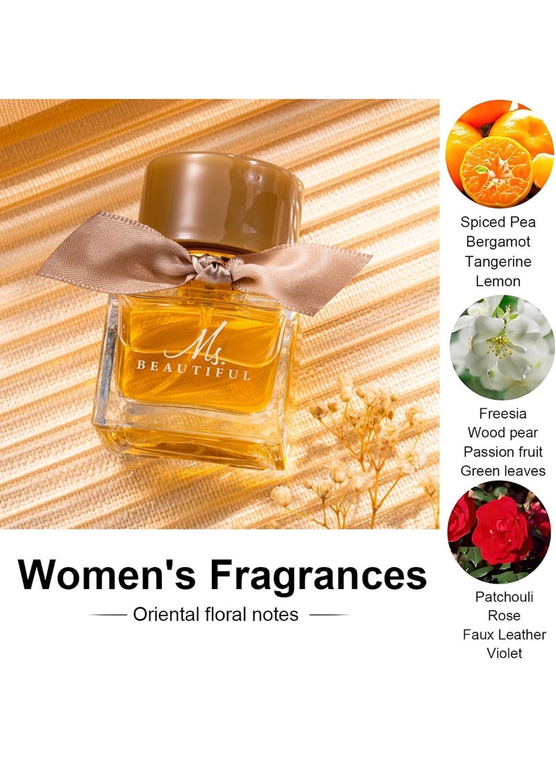 Beautiful Ladies Perfume Set Eau De Parfum, Luxury Perfume Gift Set for Women, 3x30ml Long-Lasting Perfume Set for Her Birthday, Fresh Floral Fragrance Perfumes Box Gift Set for Girlfriend, Dating, Anniversary - Image 5