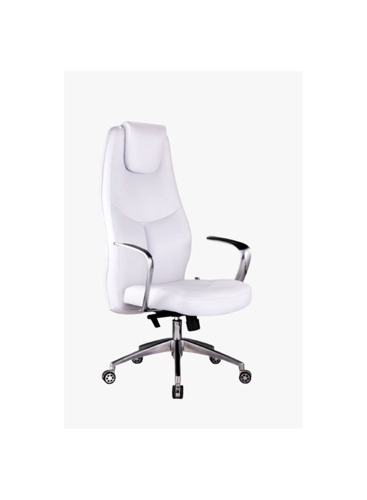 elhelow style White Luxury Leather Chair 50X50X110 Cm - Image 1