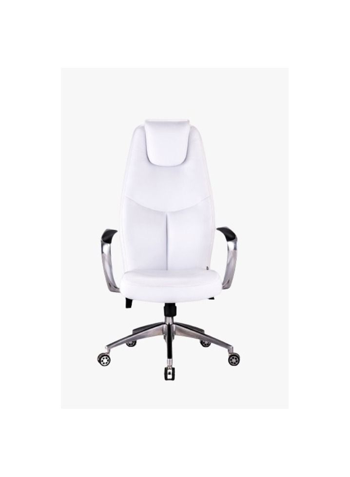 elhelow style White Luxury Leather Chair 50X50X110 Cm - Image 2