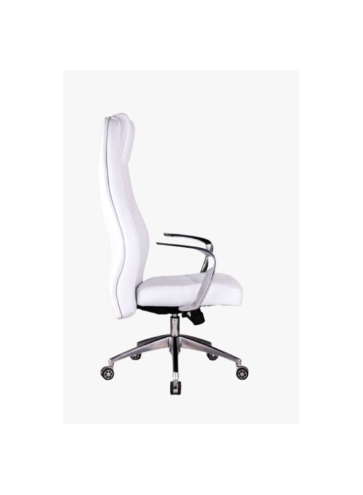 elhelow style White Luxury Leather Chair 50X50X110 Cm - Image 3