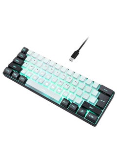 DOOAIR 61 Keys RGB Gaming Keyboard 60% Mini Wired Waterproof for Gamer White Black  - Image 2
