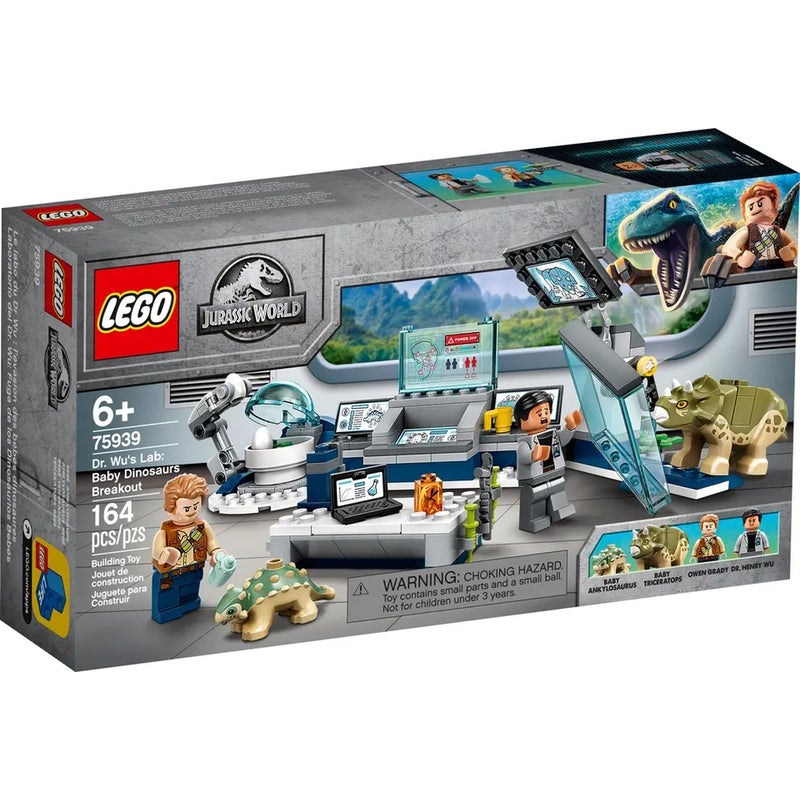 LEGO - Jurassic World Dr. Wu's Lab: Baby Dinosaurs Breakout 164 Pieces - 75939 - Image 1