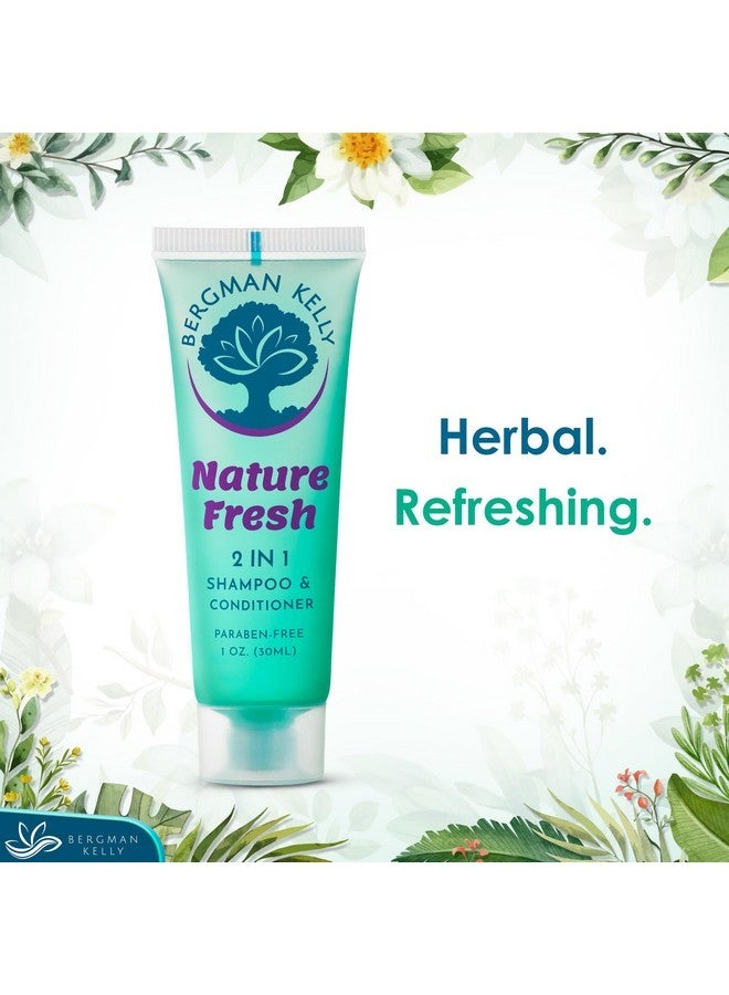 بيرجمان كيلي - شامبو وبلسم 2 في 1 بحجم مناسب للسفر - 1 أونصة سائلة، 100 عبوة، برائحة طبيعية منعشة - دلل ضيوفك بمستلزمات الشامبو المنعشة والملطفة - مستلزمات فندقية صغيرة بكميات كبيرة - Image 3