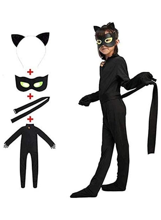 NIBEMINENT 4-Piece Cat Costume For Kids XL 140cm - Image 5