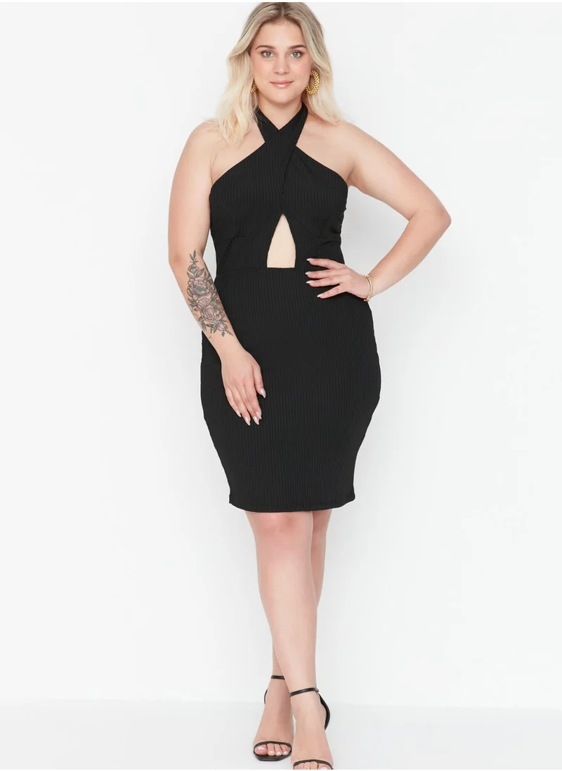 Trendyol Curve Halter Neck Cut Out Detail Dress