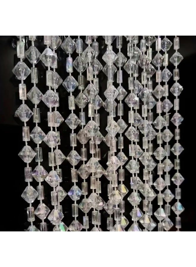 ave split Beaded Curtain Doorways Acrylic Hanging Door Beads String Curtains Tassel Room Divider Screen Decor for Doorway Window Living Room Wedding 046j (100x185cm/39x72.8inch) - Image 3