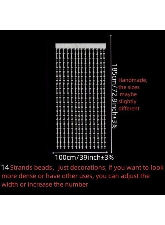 ave split Beaded Curtain Doorways Acrylic Hanging Door Beads String Curtains Tassel Room Divider Screen Decor for Doorway Window Living Room Wedding 046j (100x185cm/39x72.8inch) - Image 4