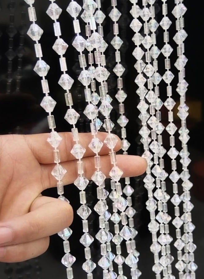 ave split Beaded Curtain Doorways Acrylic Hanging Door Beads String Curtains Tassel Room Divider Screen Decor for Doorway Window Living Room Wedding 046j (100x185cm/39x72.8inch) - Image 5