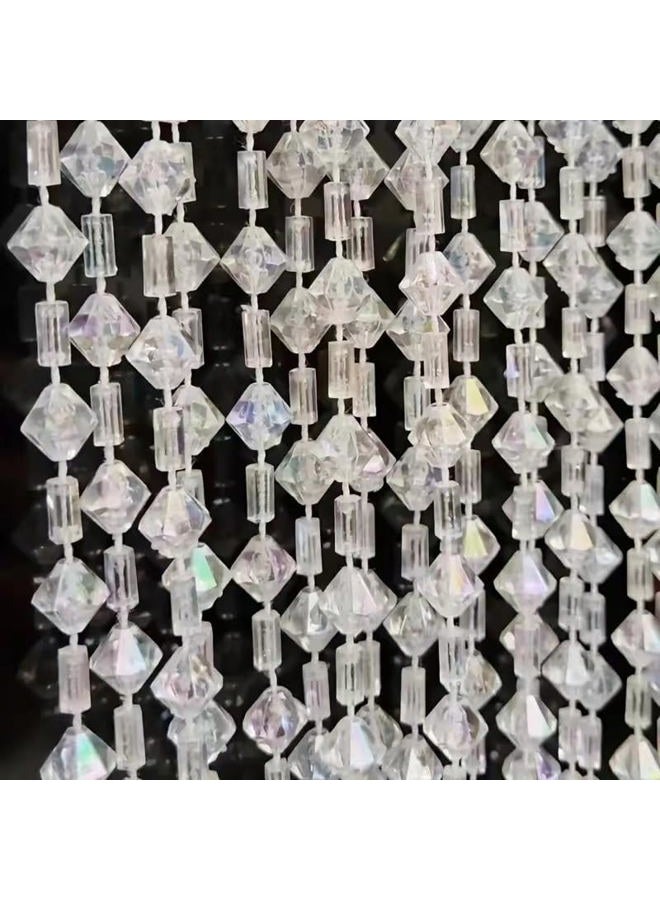 ave split Beaded Curtain Doorways Acrylic Hanging Door Beads String Curtains Tassel Room Divider Screen Decor for Doorway Window Living Room Wedding 046j (100x185cm/39x72.8inch) - Image 2