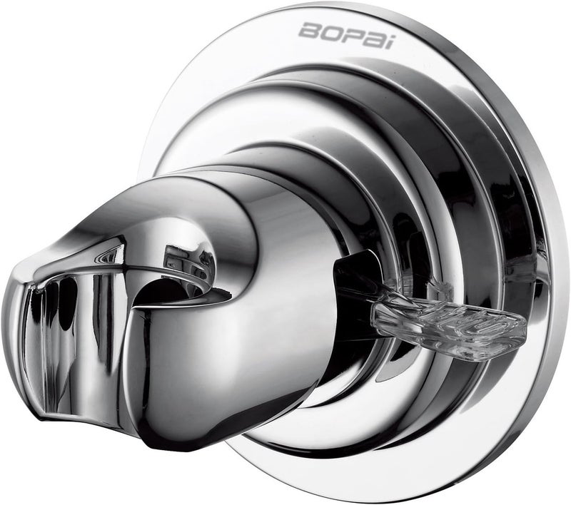 Bopai Suction Cup Shower Head Holder for Handheld Shower – No Drill, For Smooth Surfaces Only, Vertical Mount Only, Chrome - Image 1