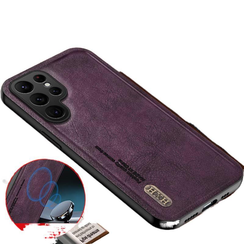 Protective Case | Shockproof Cover for Samsung Galaxy A25 | Purple Leather Texture - Image 4