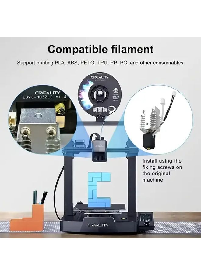 Creality Ender 3 V3 SE Hotend Kit 24V 60W Ceramic Heater Thermistor 3D Printer Accessory - Image 2