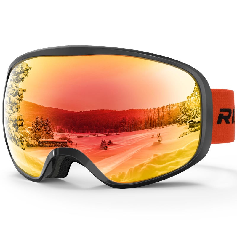 RIOROO Kids Toddler Ski Goggles, For Boys & Girls Aged 3-14, 100% UV Protection OTG Goggles - Image 1