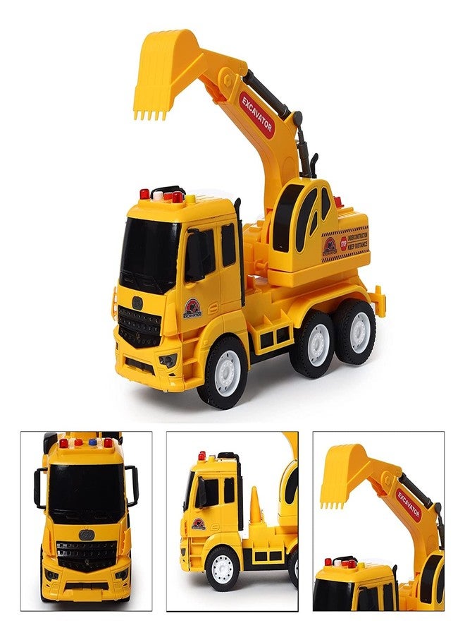 TriLok Excavator Push and Go Big Size Construction Truck Vehicle Toy for Kids Friction Powered Wheel Sound and Light Effect Toy Truck for 3+ Years Old Boys Girls (Multicolor) - Image 4