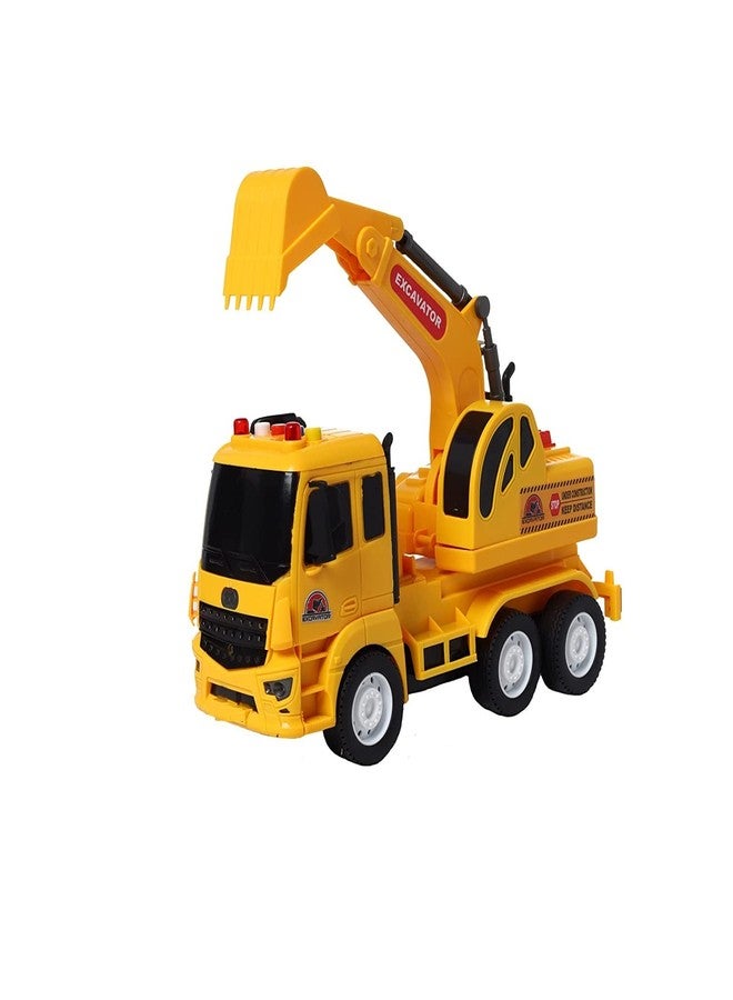 TriLok Excavator Push and Go Big Size Construction Truck Vehicle Toy for Kids Friction Powered Wheel Sound and Light Effect Toy Truck for 3+ Years Old Boys Girls (Multicolor) - Image 2