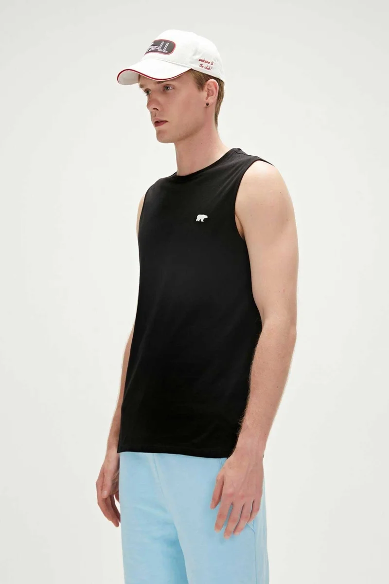 باد بير Men's Sleeveless T-Shirt Black 23.01.23.001
