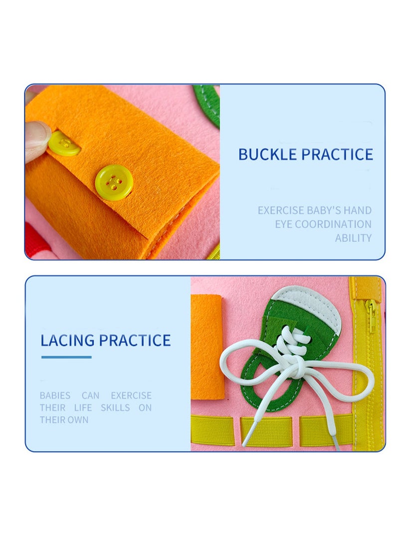 Blue Educational Activity Cognitive Learning Board Toy Backpack - Image 3